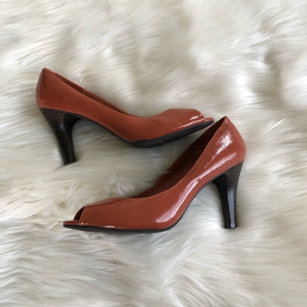 Peep toe coral heel - Picture 3 of 3